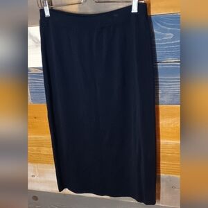 Vintage Valerie Stevens Knit Skirt NWT L Navy Blue